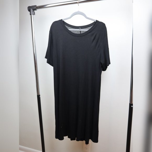 MOLERANI Dresses & Skirts - Molerani Black Dress Short Sleeve Loose Swing Dress XL Casual